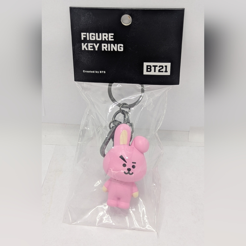 NWT BT21 Cooky Figure Key Ring - Pink